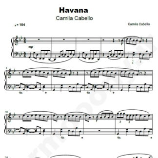 نت پیانو Havana کامیلا کابیو