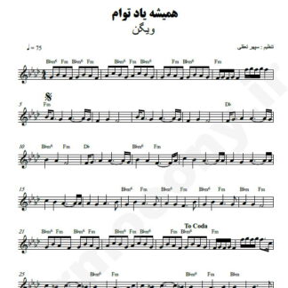 نت کیبورد همیشه یاد توام ویگن