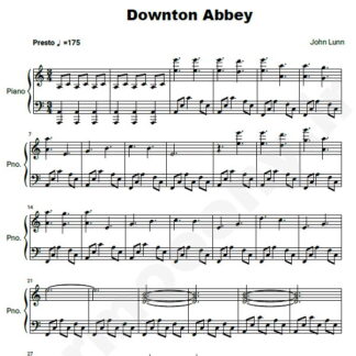 نت پیانو Downton Abbey