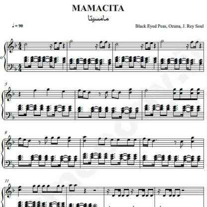 نت پیانو ماماسیتا mamacita