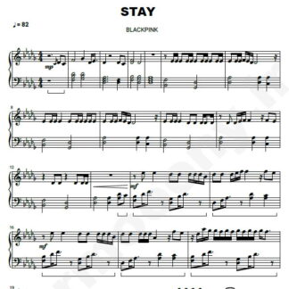 نت پیانو stay blackpink