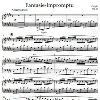 نت پیانو Chopin Fantasie Impromptu Op.66 شوپن