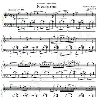 نت پیانو Chopin Nocturne No.02 Op.9 No.2 in Eb Major