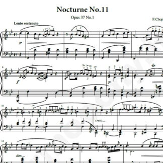 نت پیانو Chopin Nocturne No.11 Op.37 No.1 in G minor