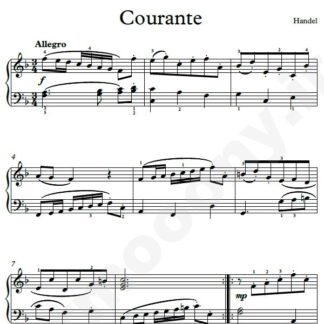 نت پیانو Courante هندل