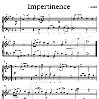 نت پیانو Impertinence هندل