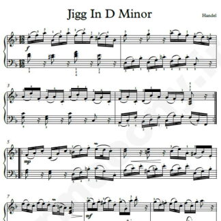 نت پیانو Jigg In D Minor هندل