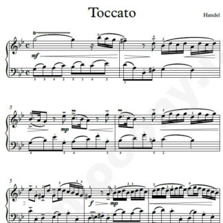 نت پیانو Toccato هندل