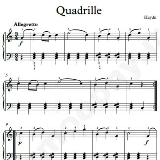 نت پیانو Quadrille هایدن