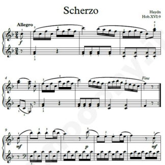 نت پیانو Scherzo هایدن