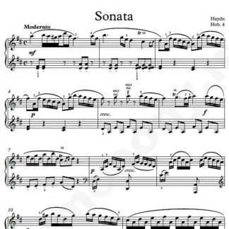 نت پیانو Sonata Hob.4 هایدن