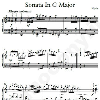 نت پیانو Sonata In C Major هایدن