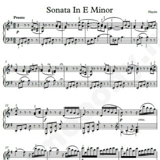 نت پیانو Sonata In E Minor هایدن