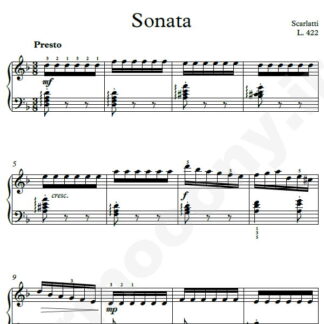 نت پیانو Sonata L.422 اسکارلاتی