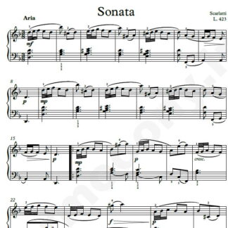 نت پیانو Sonata L.423 اسکارلاتی