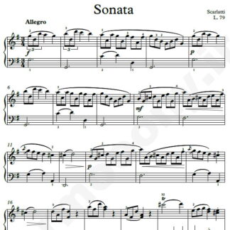 نت پیانو Sonata L.79 اسکارلاتی