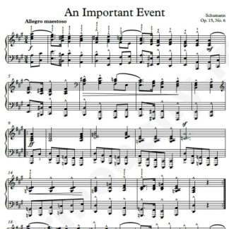 نت پیانو An Important Event Op.15 No.6 شومن