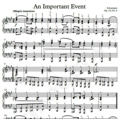 نت پیانو An Important Event Op.15 No.6 شومن