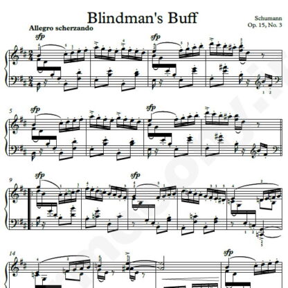 نت پیانو Blindmans Buff Op.15 No.3 شومن