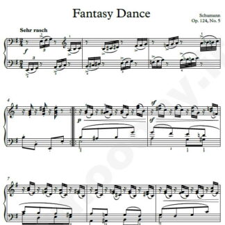نت پیانو Fantasy Dance Op.124 No.5 شومن