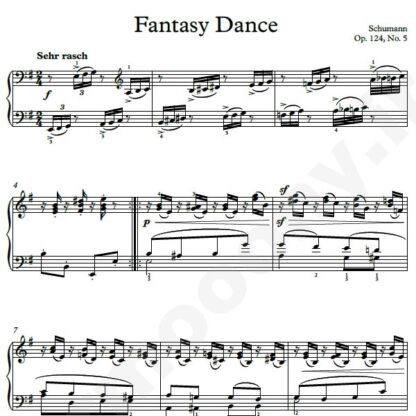 نت پیانو Fantasy Dance Op.124 No.5 شومن