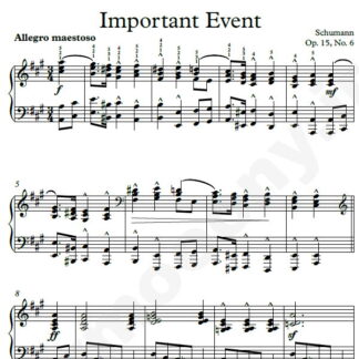 نت پیانو Important Event Op.15 No.6 شومن
