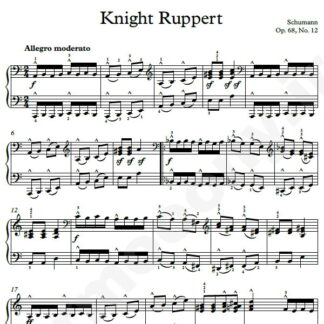 نت پیانو Knight Ruppert Op.68 No.12 شومن