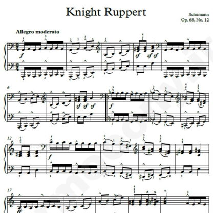 نت پیانو Knight Ruppert Op.68 No.12 شومن