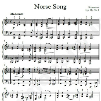 نت پیانو Norse Song Op.68 No.41 شومن