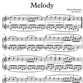 نت پیانو Op.68 No.1 Melody شومن