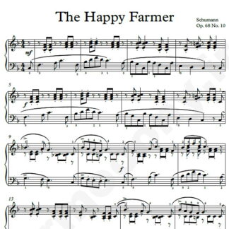 نت پیانو Op.68 No.10 The Happy Farmer F Major شومن