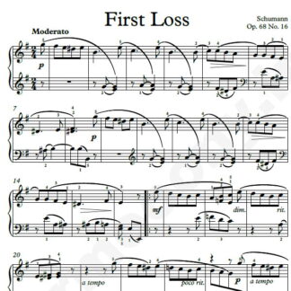 نت پیانو Op.68 No.16 First Loss شومن