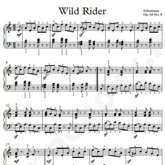 نت پیانو Op.68 No.8 Wild Rider شومن