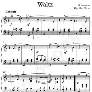 نت پیانو Waltz Op.124 No.4 شومن