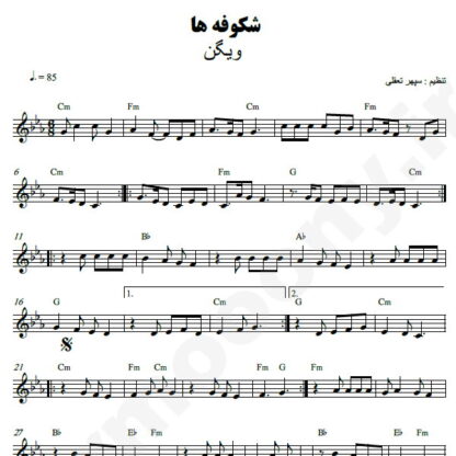 نت کیبورد شکوفه ها ویگن