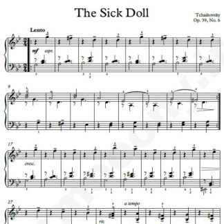 نت پیانو The Sick Doll Op.39 No.6 چایکوفسکی