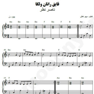نت پیانو قایقرانان رود ولگا