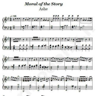 نت پیانو moral of the story ashe