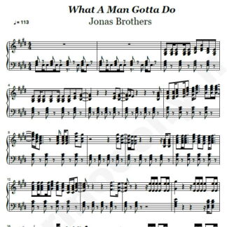 نت پیانو What a man gotta do