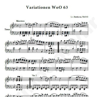 نت پیانو WoO 63 بتهوون