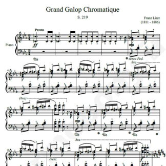 نت پیانو Grand galop chromatique فرانتس لیست