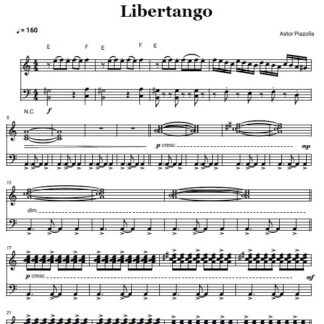 نت پیانو libertango