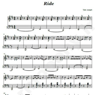 نت پیانو ride twenty one pilots