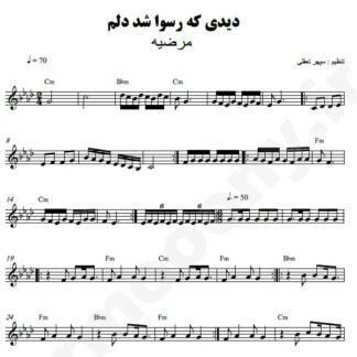نت کیبورد دیدی که رسوا شد دلم مرضیه
