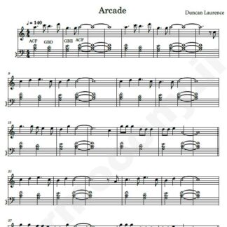 نت پیانو Arcade  Duncan Laurence