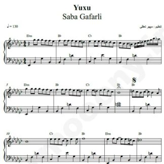 نت پیانو Saba qafarli yuxu
