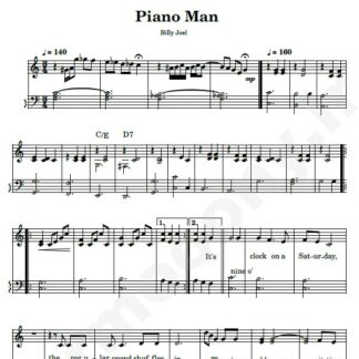 نت پیانو piano man