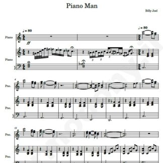 نت پیانو piano man
