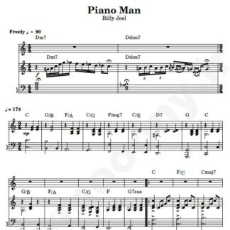 نت پیانو piano man