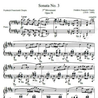 نت پیانو Sonata No. 3  3rd Movement in B minor  Op. 58